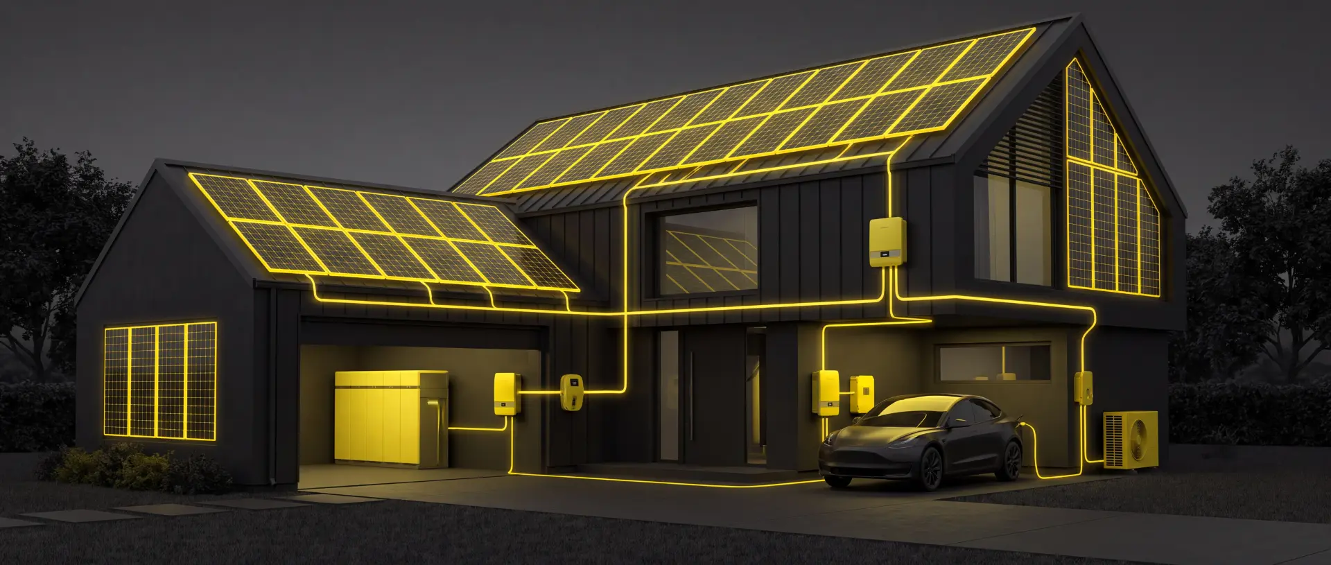 Smart vernetztes Einfamilienhaus mit Photovoltaik, Speicher, Wallbox und Wärmepumpe
