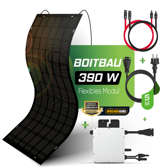Balkonkraftwerk 390 W Set · flexible Module + Hoymiles HMS-500